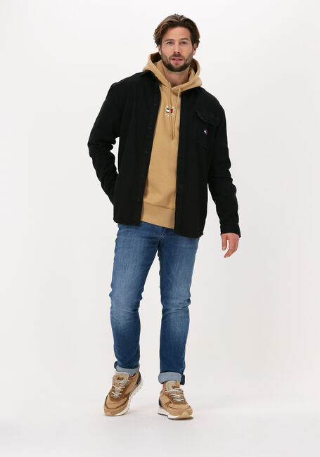 Schwarze TOMMY JEANS Overshirt TJM TRUE BLACK DENIM SHIRT - large