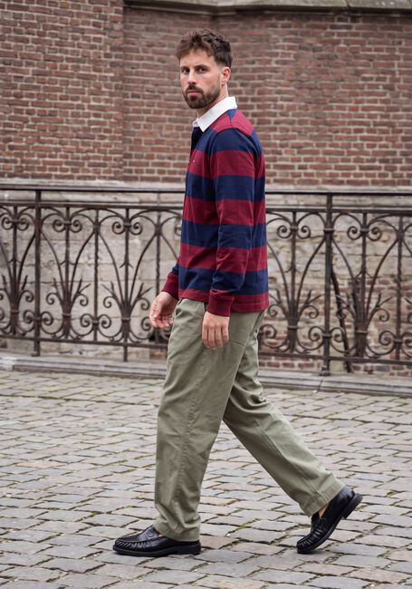 Dunkelblau TOMMY HILFIGER Sportpullover ESSENTIAL STRIPE RUGBY - large
