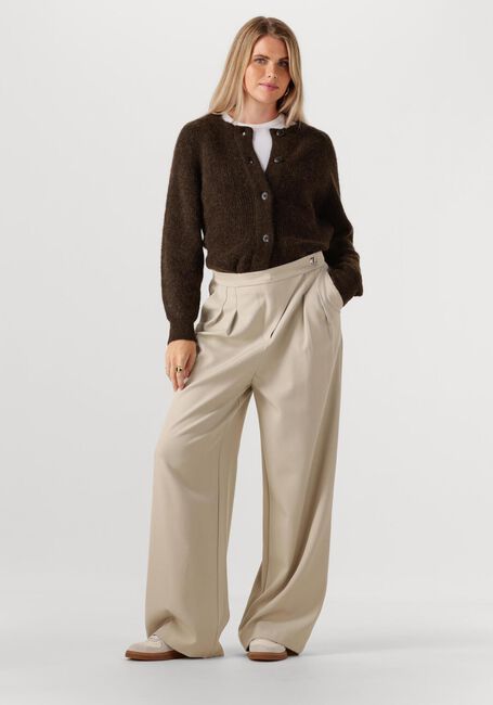 Braune SELECTED FEMME Strickjacke SLFLULU LS KNIT SHORT CARDIGAN - large