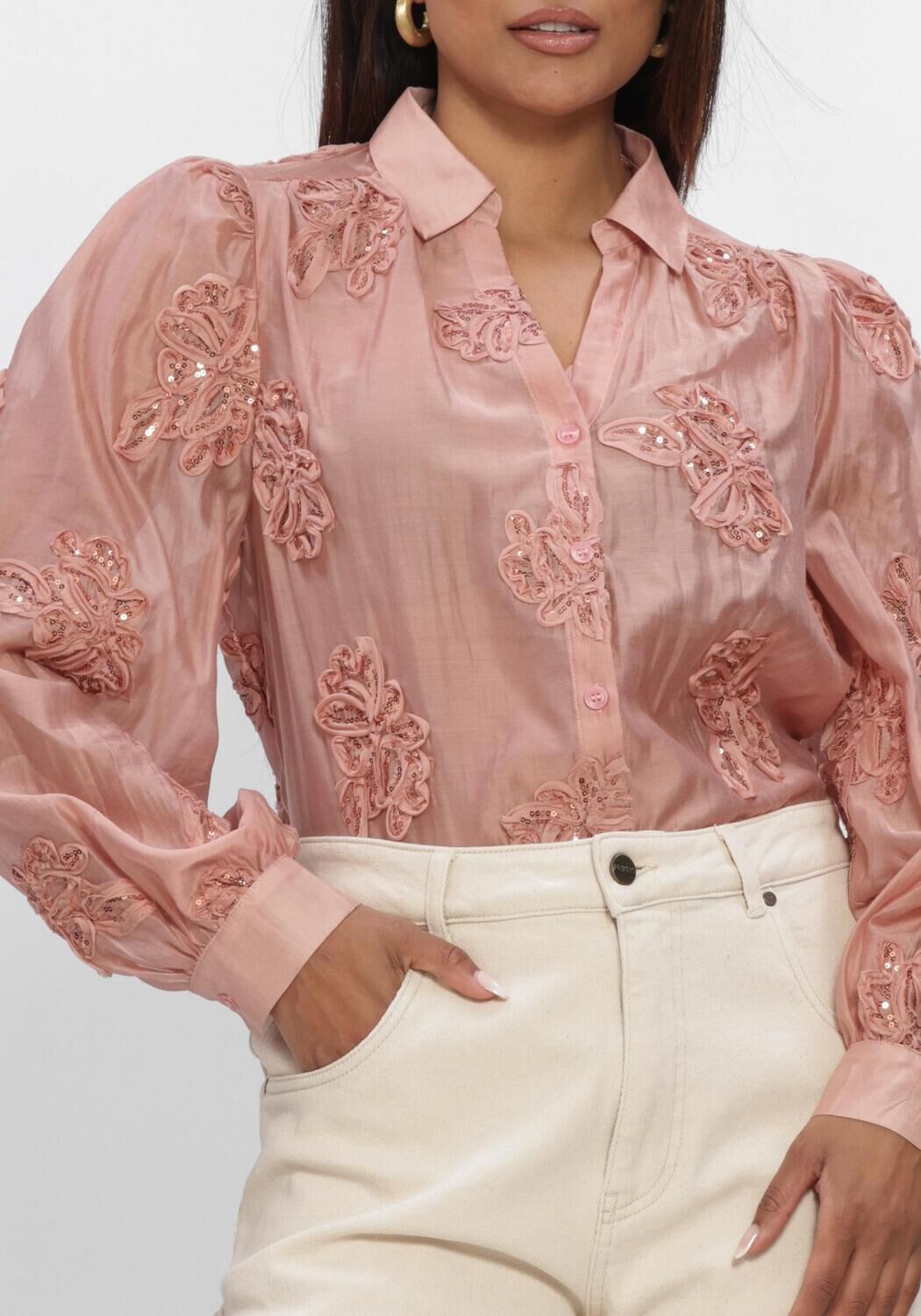 Rosane NUKUS Blusen ANTONELLA BLOUSE PAILLET FLOWER - large