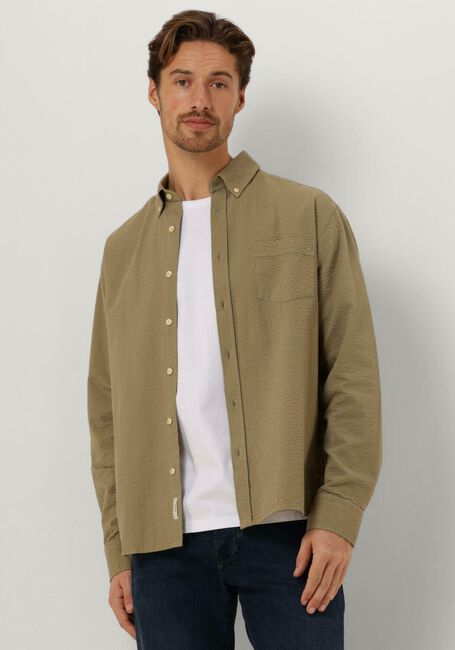 Olive FORÉT Overshirt BUSH SEERSUCKER SHIRT - large