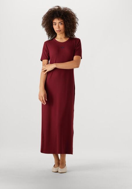 Rote CALVIN KLEIN Maxikleid A- MODAL RIB SS DRESS - large