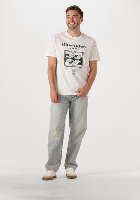 Weiße SHIWI T-shirt MEN LIAM REGULAR T-SHIRT BLUE TIDES - large