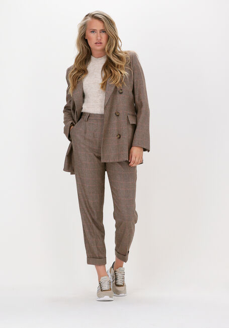 Camelfarbene VANILIA Hose CHECK RELAXE - large