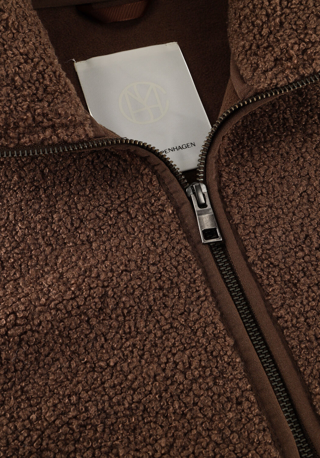 Braune MSCH COPENHAGEN Teddy-Jacke MSCHLETHA JACKET - large