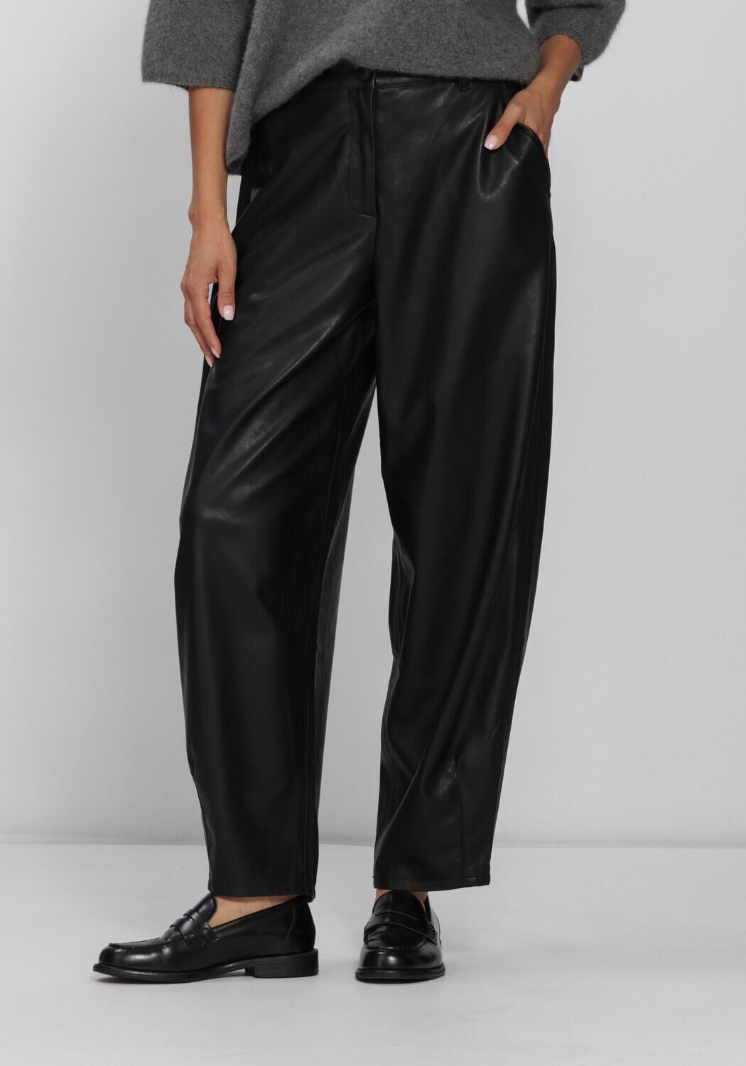 Schwarze KNIT-TED Weite Hose ALBA PANTS - large