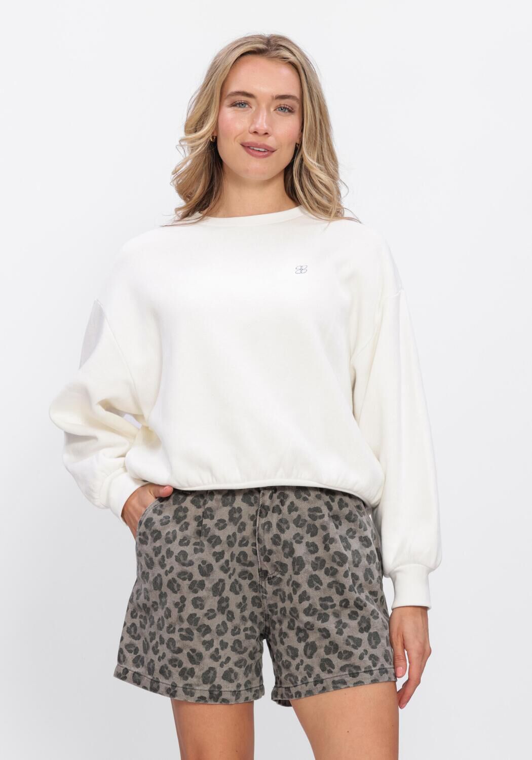 Ecru BY-BAR Sweatshirt BIBI LUCK EVERYDAY - large