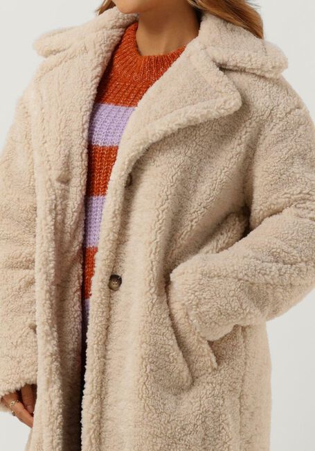 Beige NOTRE-V Teddy-Jacke TEDDY COAT LONG - large