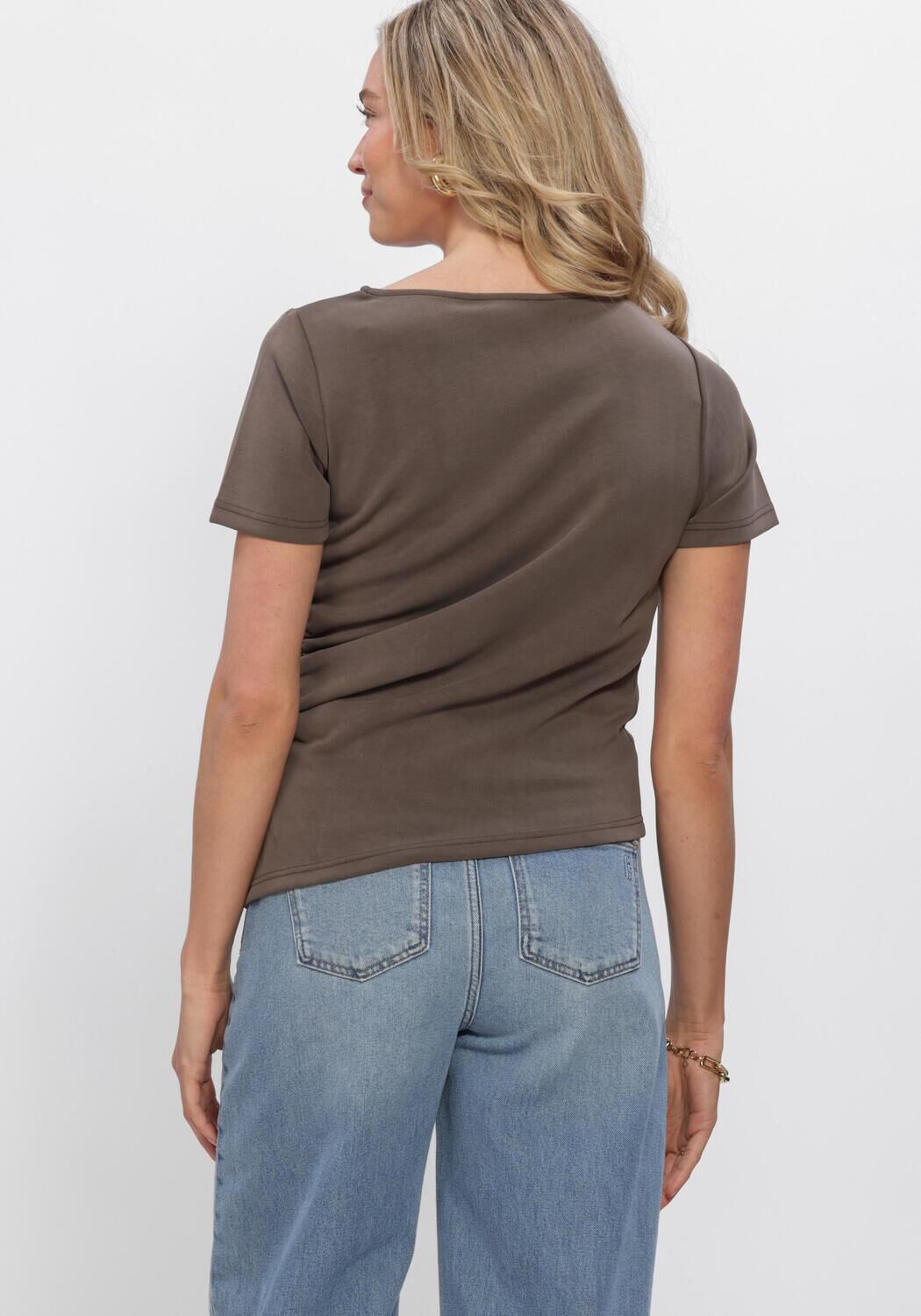 Braune MY ESSENTIAL WARDROBE T-shirt MWHELLE ASSYMETRIC TEE - large