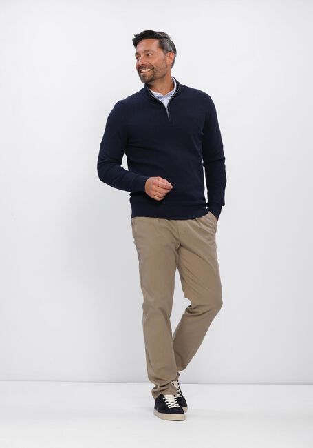 Dunkelblau PROFUOMO Pullover PULLOVER HALF ZIP TWINKLE SLUB - large