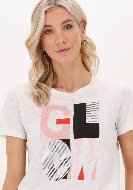Nicht-gerade weiss SUMMUM T-shirt TEE GLOW ARTWORK COTTON SLUB - large