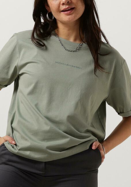 Gr&uuml;ne MSCH COPENHAGEN T-shirt MSCHTERINA ORGANIC SMALL LOGO TEE - large