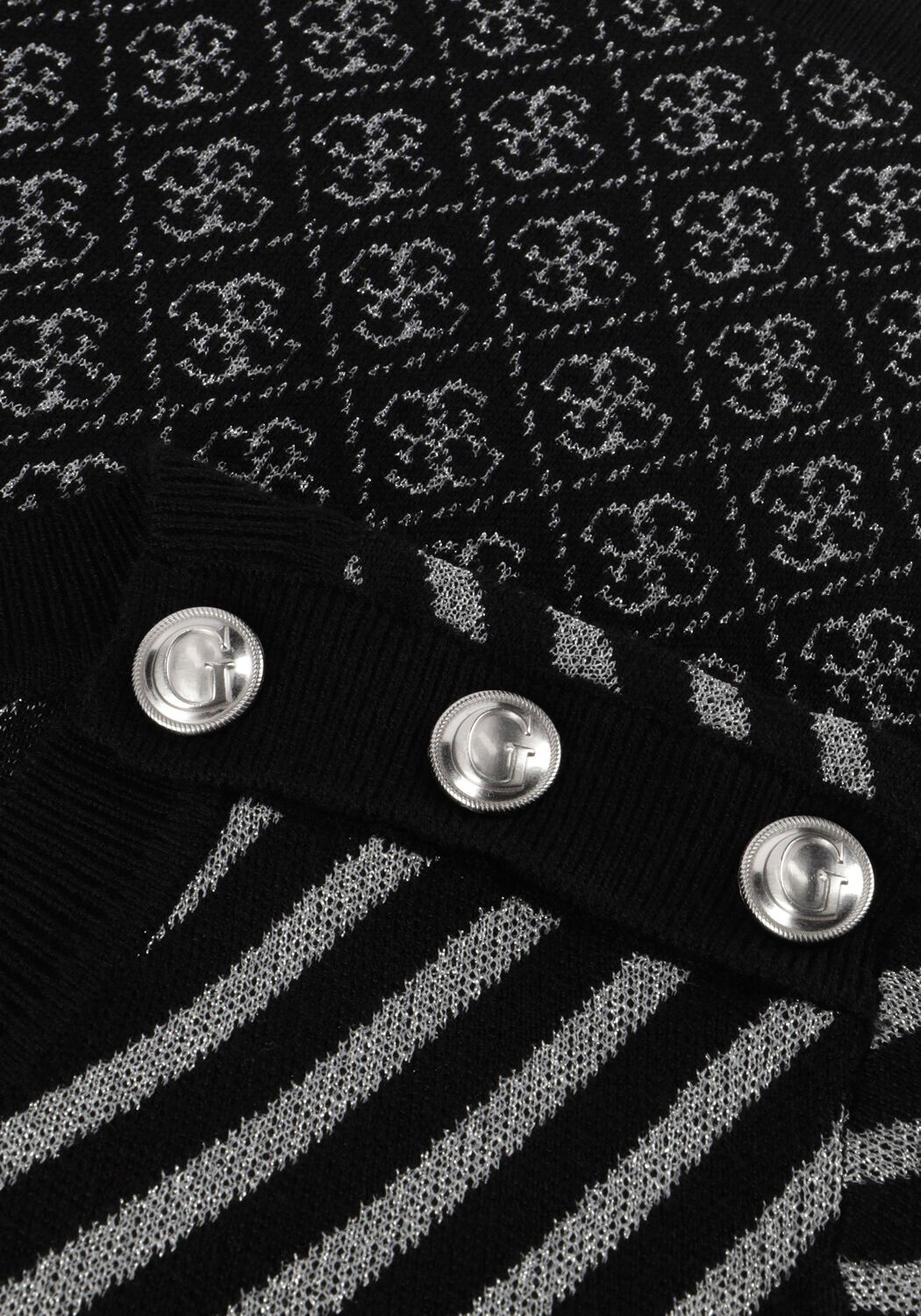 Schwarze GUESS Tops & T-shirts LS RN RENEE SWTR - large