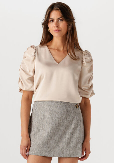 Beige NEO NOIR Blusen ELBA HEAVY SATEEN BLOUSE - large