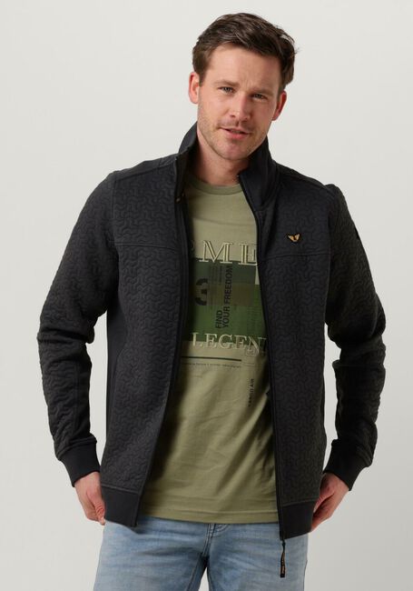 Graue PME LEGEND Strickjacke ZIP JACKET JACQUARD INTERLOCK SWEAT - large
