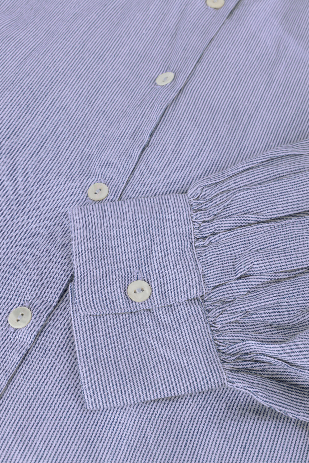 Hellblau BY-BAR Blusen SARAH SHORT PIN STRIPE BLOUSE - large