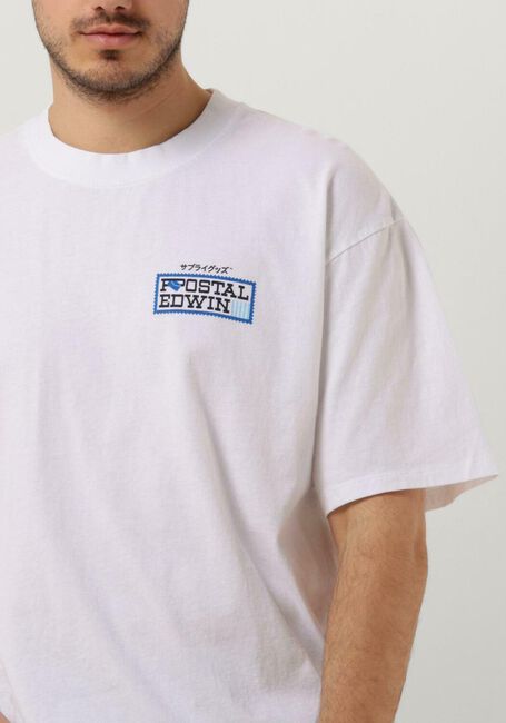 Weiße EDWIN T-shirt POSTAL TS SINGLE JERSEY - large