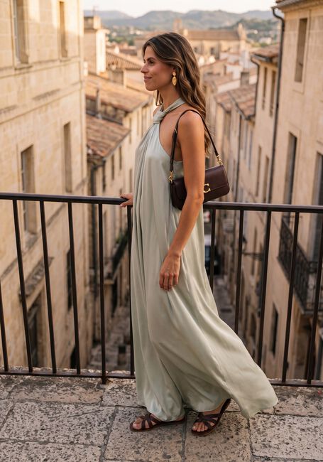Gr&uuml;ne LINA LOCCHI Maxikleid LL-ALINA - large