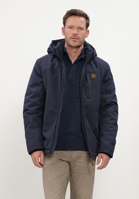 Dunkelblau PME LEGEND Jack SEMI LONG JACKET STRATOR MELANGE TWILL - large