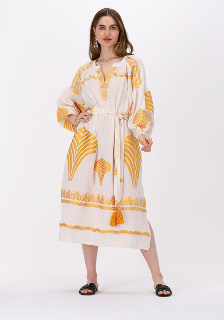 Gelbe NEMA Midikleid MARLENE - large