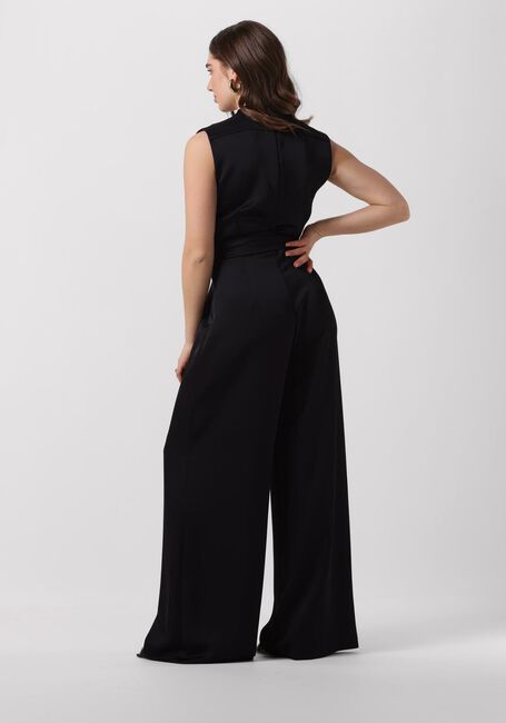 Schwarze ACCESS Jumpsuit SATIN JUMPSUIT WITH PLEATS - large