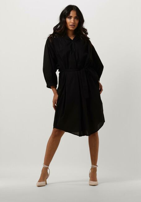 Schwarze SUMMUM Midikleid DRESS COTTON VOILE - large