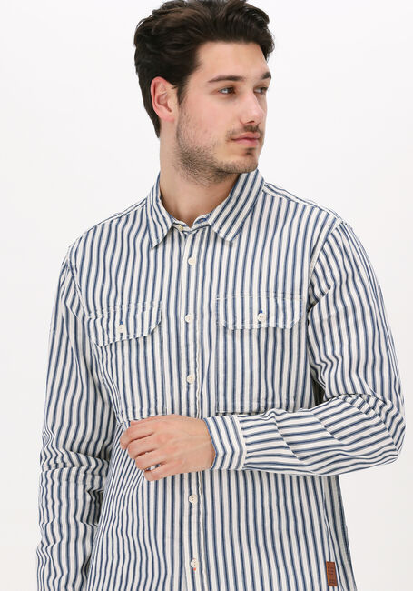 Dunkelblau SCOTCH & SODA Casual-Oberhemd INDIGO STRIPED 2-POCKET REGULA - large