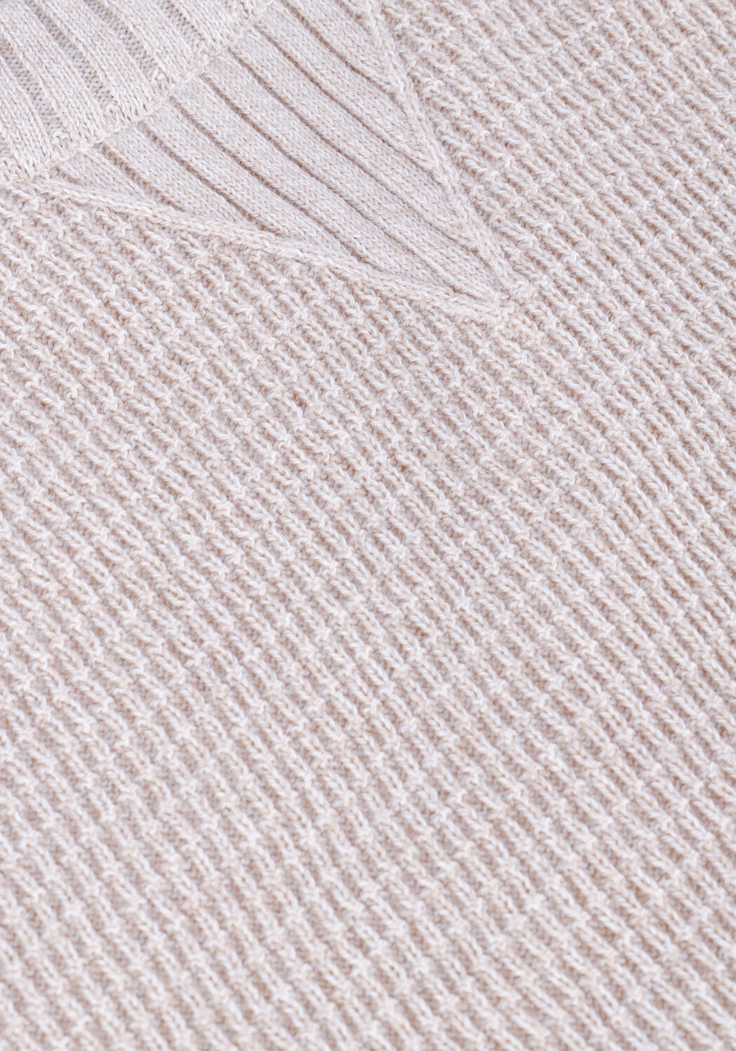 Beige CAST IRON Pullover R-NECK COTTON MOULINE SLUB - large