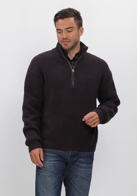 Braune BUTCHER OF BLUE Pullover MARKET HALF ZIP - large