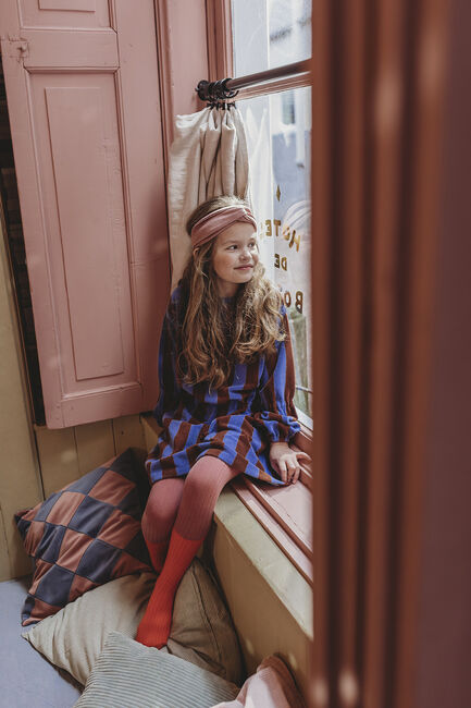 Braune Sproet & Sprout Minikleid DRESS TERRY STRIPES - large