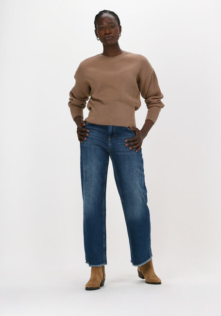 Camelfarbene MODSTRÖM Pullover LYDIA O-NECK - large