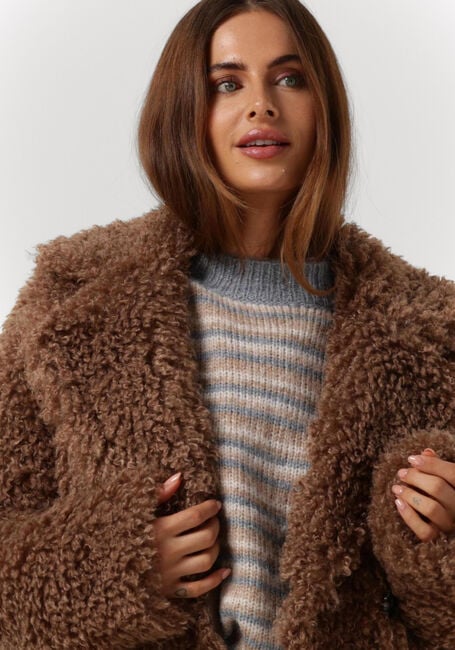 Braune BEAUMONT Teddy-Jacke CURLY SHORT COAT - large