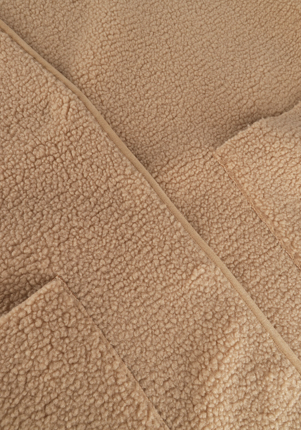 Camelfarbene KNIT-TED Teddy-Jacke JOKO - large