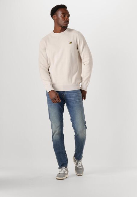 Beige LYLE & SCOTT Pullover COTTON CREW NECK JUMPER - large