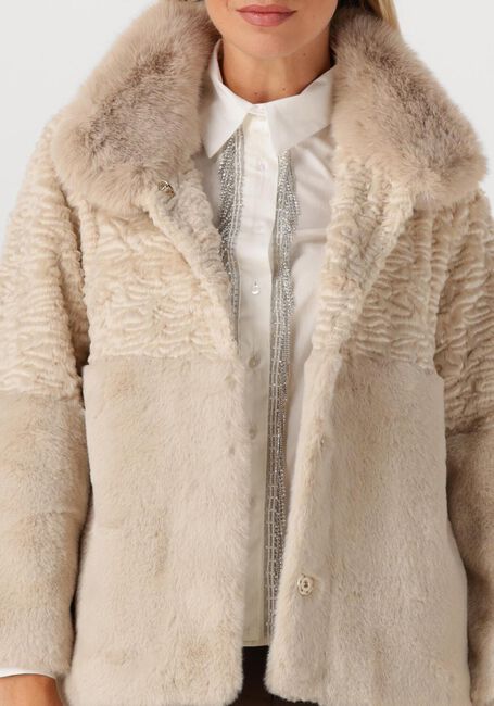 Beige FREEBIRD Fake-Fur-Jack OLISA - large