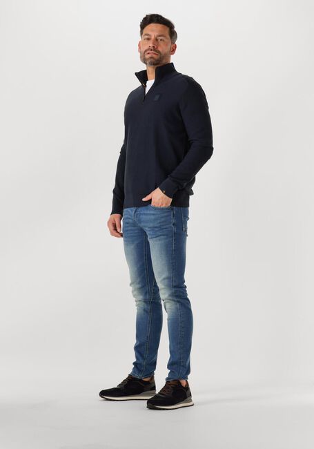 Dunkelblau PME LEGEND Pullover HALF ZIP COLLAR COTTON MODAL - large