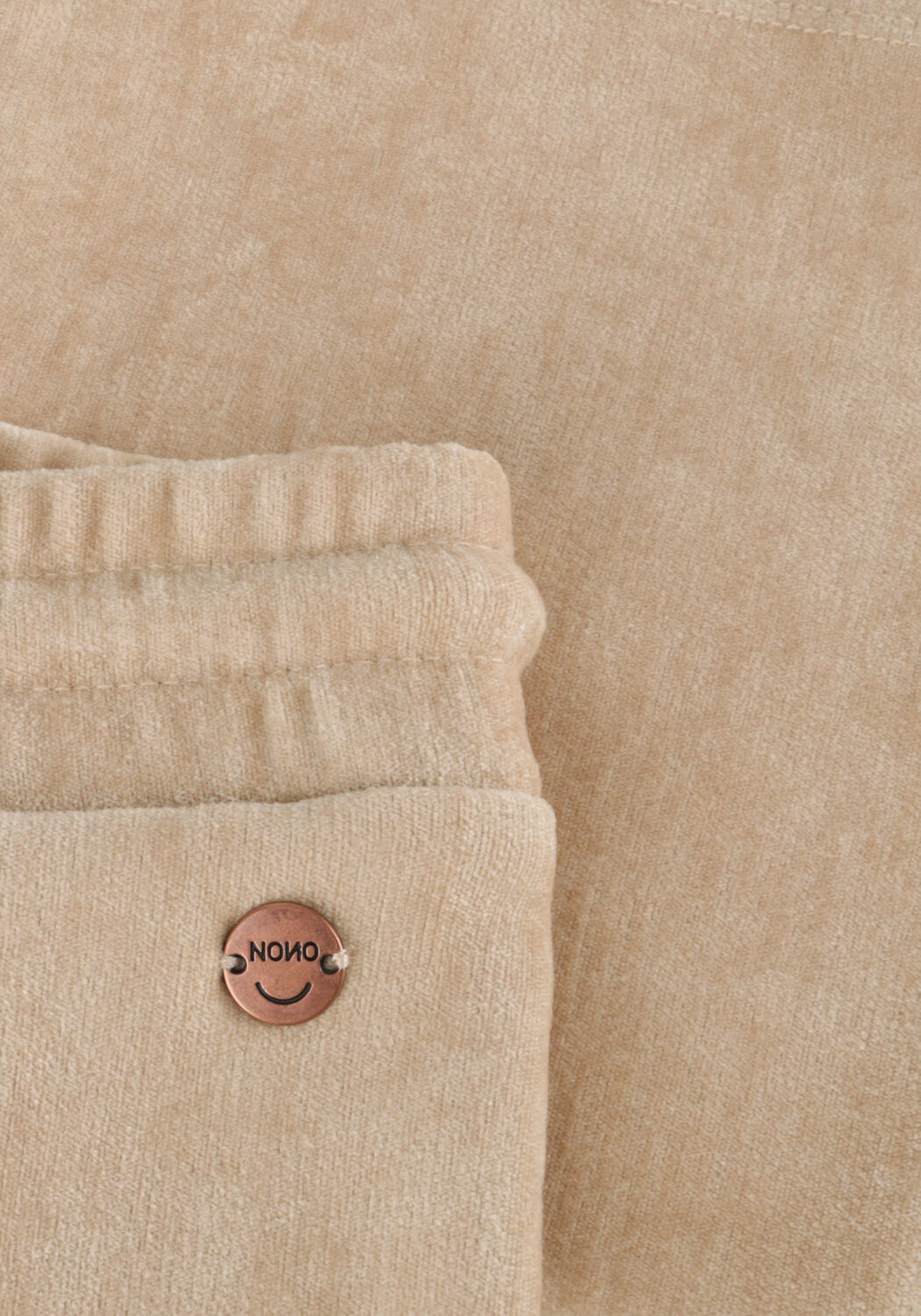 Beige NONO Schlaghose SADY VELVET FLARED PANTS - large