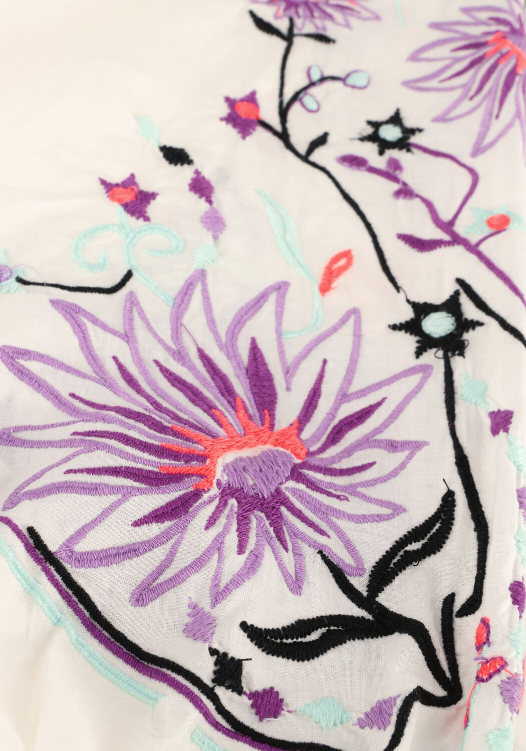 Sand POM AMSTERDAM Blusen EMBROIDERY PURPLE BLOUSE - large