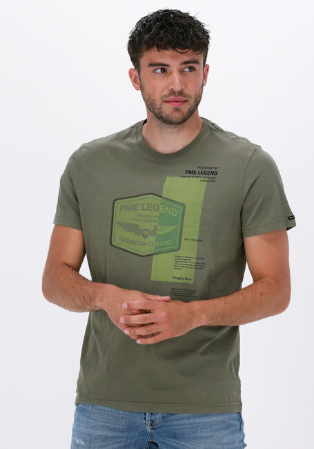 Grüne PME LEGEND T-shirt SHORT SLEEVE R-NECK SINGLE JERSEY - large