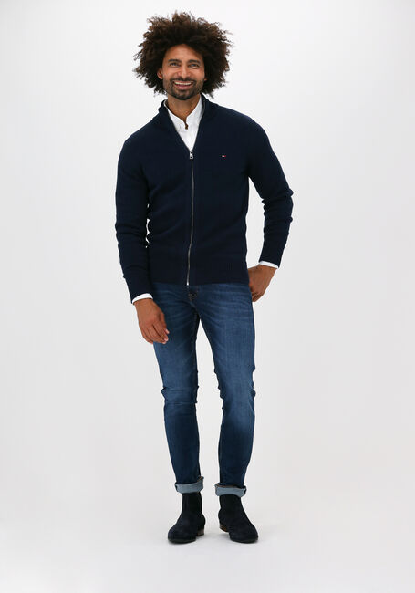 Dunkelblau TOMMY HILFIGER Strickjacke CHUNKY COTTON ZIP THROUGH - large