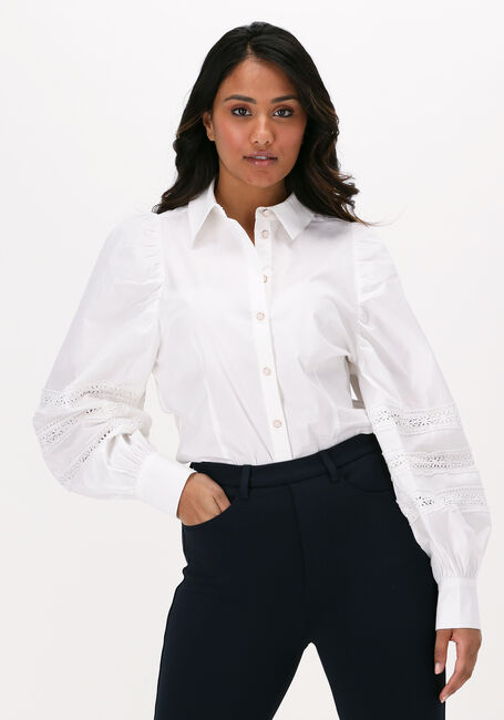 Nicht-gerade weiss SUMMUM Blusen SHIRT LACE APPLIQUÉ POPLIN STR - large