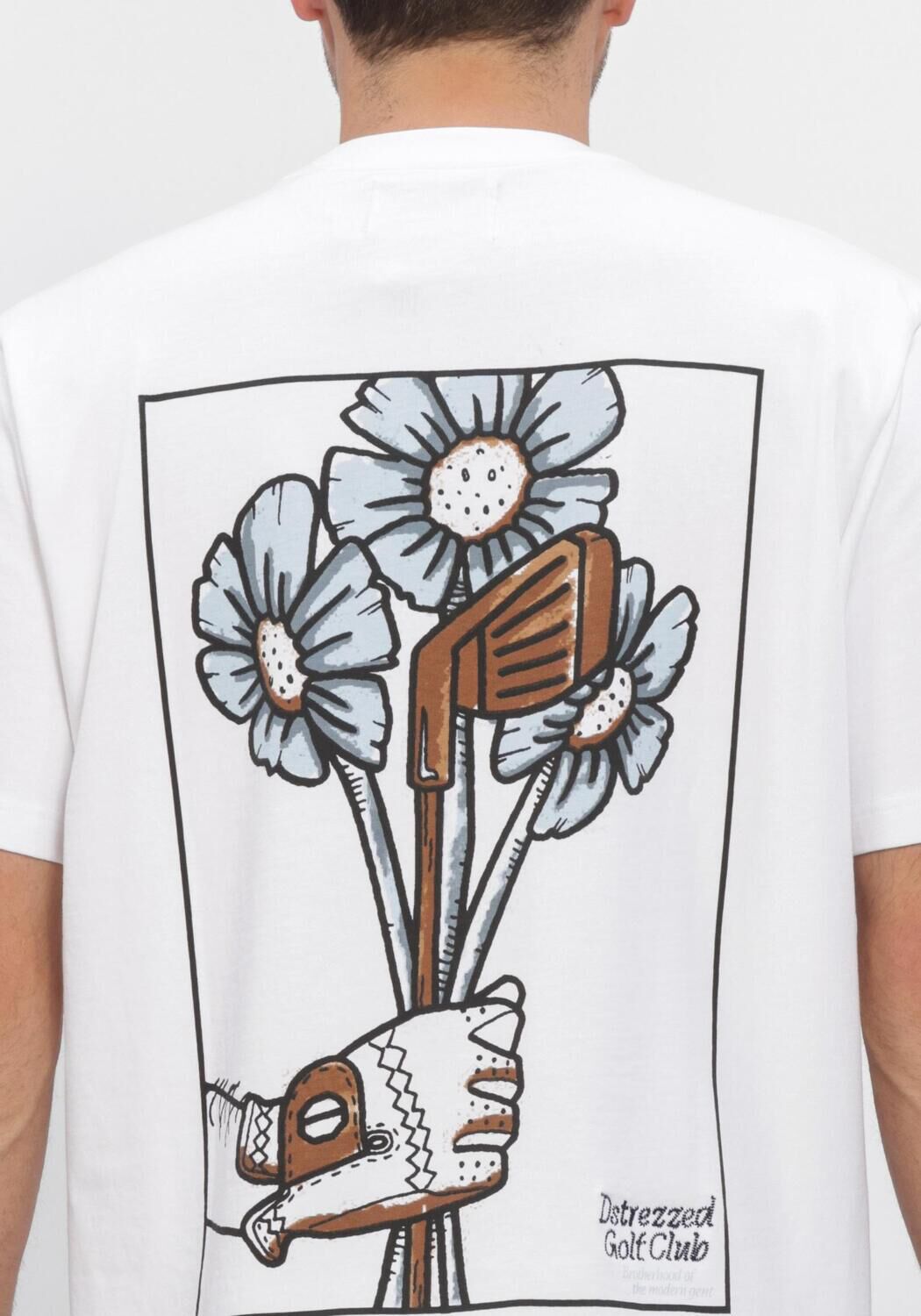 Wei&szlig;e DSTREZZED Polo-Shirt COLLIN ARTWORK TEE - large