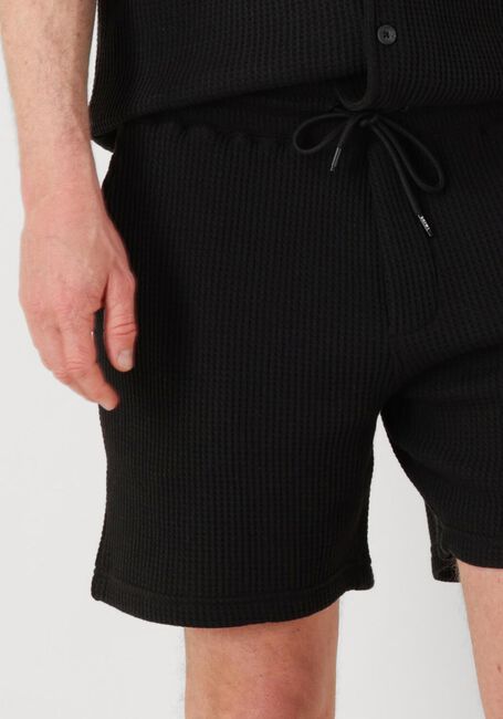 Schwarze SHIWI Kurze Hose MEN OSCAR WAFFLE STRUCTURE SHORTS - large