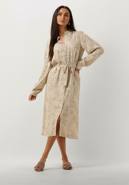 Beige OBJECT Midikleid OBJEMIRA TILDA L/S DRESS - large