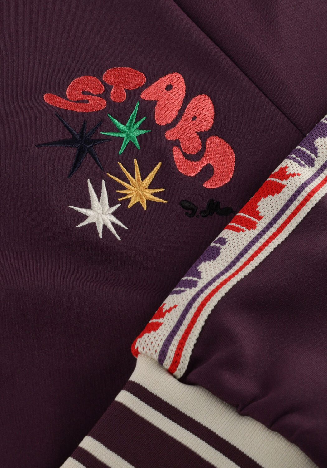 Bordeaux Jelly Mallow Strickjacke CHESS TRACK JACKET - large