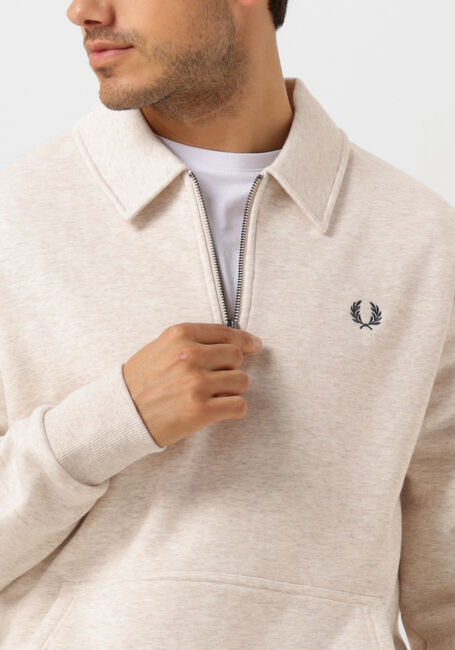 Nicht-gerade weiss FRED PERRY Pullover HALFZIP FLEECE BACK SWEATSHIRT - large