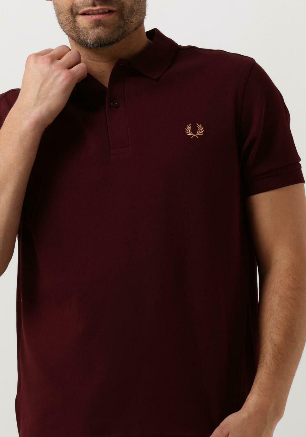 Bordeaux FRED PERRY Polo Shirt PLAIN FRED PERRY SHIRT Omoda