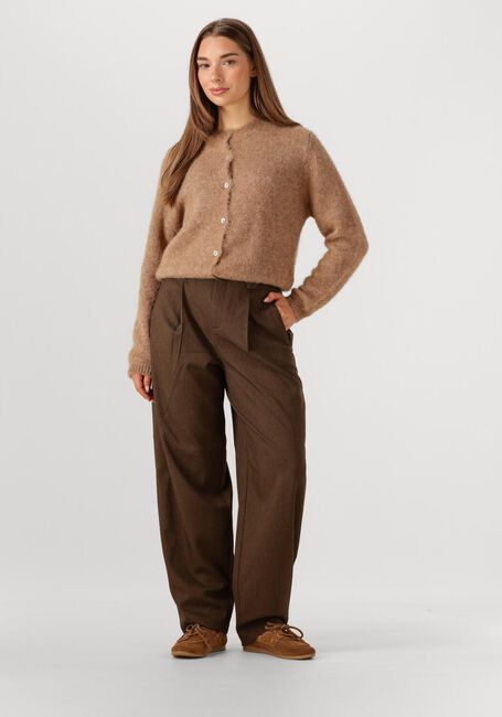 Camelfarbene BY-BAR Strickjacke CLEO NATURAL CARDIGAN - large