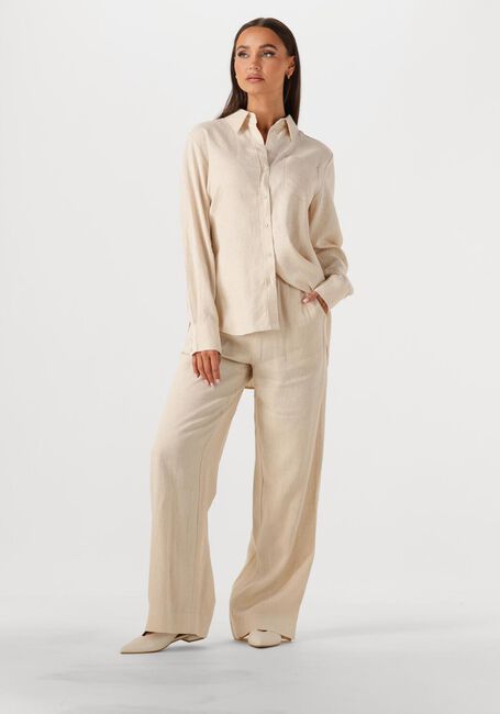 Beige Y.A.S. Hose YASFLAXY HW LINEN PANT NOOS - large