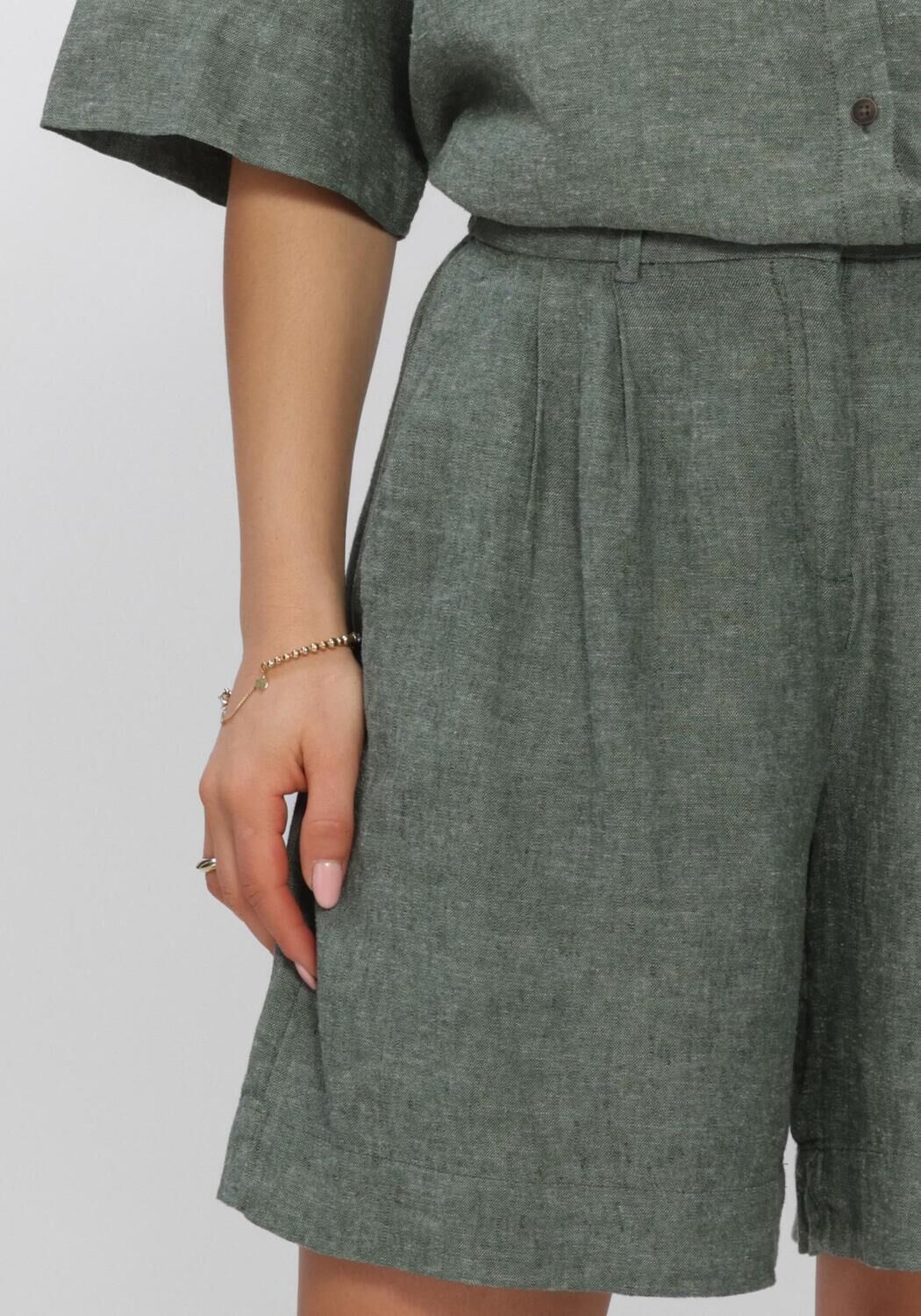 Gr&uuml;ne MSCH COPENHAGEN Hosen MSCHVIANA GINIA HW SHORTS - large